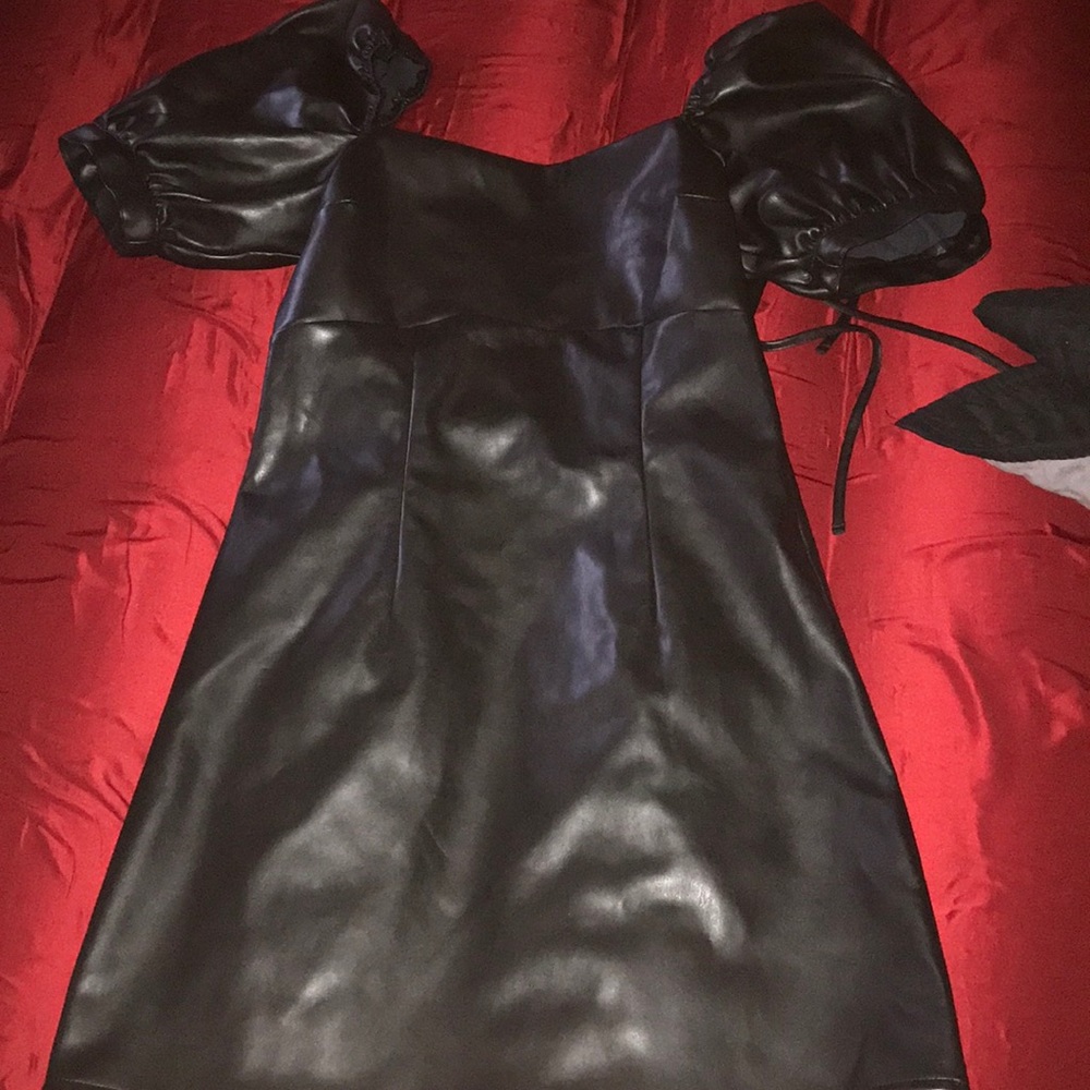 Black leather dress never be worn